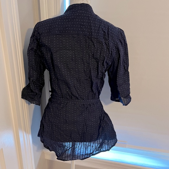 Guess button down shirt belt size large blue - Picture 5 of 5